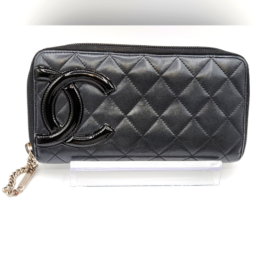 Chanel Coco Calfskin Cambon Line Zippy Long Wallet